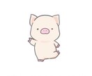 ゆるいアイコンイラストをお描きます かわいい！ゆるい！淡色単色デフォルメイラスト イメージ1