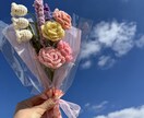 毛糸のお花でブーケ作ります 枯れない、水やり不要毛糸で編んだお花でブーケを作ります イメージ5