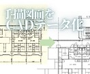 手描き図面データをCAD化します お手持ちの手描き図面を、正確にデータ化します イメージ1