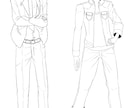 オリジナルキャラクターの立ち絵線画を描きます あなたの想像力を美しいイラストにてお届けします イメージ5
