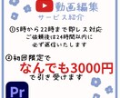 動画編集いたします 満足して頂けるサービスを目指しています。まずはご相談ください イメージ3