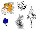 タトゥーデザイン・グッズやアイコンイラスト描きます ＊自分だけの特別なデザインはいかがですか？？＊ イメージ3