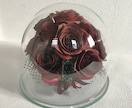 プロポーズの花束ダズンローズ保存　ブーケを残します ガラス製ハイD 特別な日の花を立体的に保存　ドライ加工 イメージ2