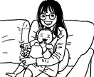 シンプルな線画イラスト（似顔絵）を描きます 思い出の瞬間を印象に残るイラストに✨ イメージ8