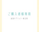 ご購入者様専用となります ご購入者様の納品後の追加対応用です イメージ1