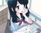 背景つき女の子イラストを描きます キャラ＋背景を作画したイラストを描きます！使用用途は自由です イメージ2