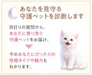 あなたを見守る守護ペットを診断します 月灯りが導くあなただけの守護ペット イメージ2