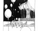 エモく繊細なモノクロペン画イラストを描きます どこか愛おしい静けさとストーリー性。アイコンやMV、挿絵に イメージ1