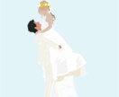淡い雰囲気の似顔絵描いています wedding、お子様や家族との思い出描きます イメージ2
