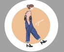 いただいた写真をもとにSNSのアイコン作成します 全身が写っている引きのアングルの女の子が得意です！ イメージ1