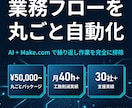 業務フローを丸ごと自動化します Make.com+API連携+1ヶ月保守で業務を丸ごと自動化 イメージ1