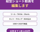 縦型ショート動画を編集します リール・TikTok向け、60秒以内3,000円 イメージ1
