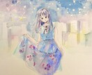 水彩イラスト描きます 透明水彩でMV等の一枚絵を描きます！和服、少女、動物… イメージ2