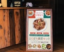 通りがかりをお客様に変えるA型看板デザインします 店舗前/新規集客/メニュー/おすすめ/商品価格/QRコード/ イメージ5