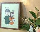 ナチュラルな似顔絵ウェルカムボードを制作します おふたりらしさが伝わる、やさしい一枚 イメージ2