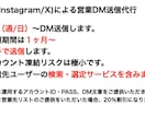 SNSの営業DM送信代行をいたします X（Twitter）インスタ：重要で大変な営業サポートします イメージ2