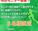モニター募集！健康的に痩せさせます 限定５名の特別価格！やる気に振り回されないダイエット攻略 イメージ8