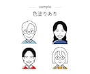 シンプルだけど特徴をとらえた似顔絵作成します SNSアイコン・名刺・結婚式に、可愛いイラスト描きます イメージ5
