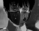 アイコンとして使えるシックな似顔絵描きます モノクロのかっこいいイラストを提供します イメージ2