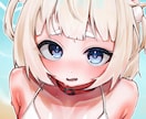 Vtuberさん向け簡易背景付き1枚絵を描きます かわいいモチーフの女の子が得意です イメージ1