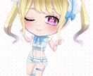 お望みのデフォルメ度合いでミニキャラ作成します 白兎あわの絵でミニキャラ発注しませんか イメージ5