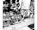イラスト制作します モノクロで世界観のあるイラストを描きます。 イメージ2