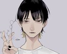 絵柄の幅広くSNS用のアイコン描きます 可愛いから病み系まで幅広く描けます。 イメージ1