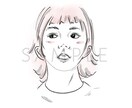 シンプルな人物画(線画)を描きます お写真をペンタッチでスッキリとしたイラストにします イメージ4