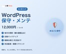 WordPress保守を3ヶ月代行します 月次の更新・バックアップ・軽微な修正で安心維持 イメージ1