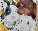 天使の一枚！ペットちゃん用似顔絵描きます 家族の一員、かわいいペットちゃんの似顔絵をお届けいたします イメージ3