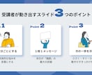 受講者が動くセミナースライドを丁寧に作ります 【初めてのセミナーでも安心】伝わるスライド資料を作ります イメージ5