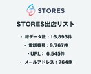 営業リスト STORES出店リストを即納いたします 16,893件｜EC事業者向け営業データ 電話・一部メール イメージ2