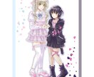 百合割！女性2人以上のイラスト描きます 女性2人以上のイラストを他出品サービスよりお得に描きます。 イメージ4