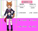 配信用の立ち絵やキャラクターデザインを制作致します 可愛い女の子や中性的なキャラクターを描くのが得意です イメージ4