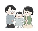 修正無料！手描き風のかわいい似顔絵をお描きします プチプレゼントに♪人物追加・文字入れ・小物無料でお描きします イメージ3