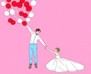韓国風＊ウェルカムボードイラスト描きます 結婚式のテーマカラーに合わせたウェルカムボードイラスト イメージ2