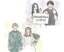 お写真をもとに、優しい雰囲気の似顔絵を描きます ペーパーアイテム、プレゼント、名刺やSNSのアイコンなどに イメージ3