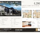 間取り図作成・トレース｜手書き・マイソクも承ります 不動産会社向け。家具入りの間取り図とA4横の販売図面 イメージ2