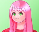 可愛い女の子のアイコンイラストを作成します 〜髪の毛と目をビビッドカラーでご希望の色に〜 イメージ1