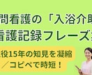 現役看護師作成！訪看の入浴介助記録のコツを伝えます 現役15年の知見。コピペで記録が爆速で終わる安心の一冊です。 イメージ1