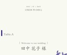 結婚式の雰囲気に合わせた、席札データを作成します ゲストの方のお名前を入れた、オリジナル席札をデザインします イメージ2