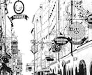 ボールペン画（主に電柱や風景）を描きます モノクロイラスト好きな方にオススメです。ベタ塗り無し。 イメージ9