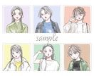 オシャレで女っぽい女の子お描きします シンプルすぎないけどオシャレな女性・女の子！SNSアイコンに イメージ4