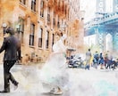 思い出の写真や記念写真を水彩画タッチに仕上げます 結婚式のウェルカムボードやSNS写真に！プレゼントにも最適♪ イメージ2