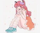 イラスト、アイコン等描きます アニメやおしゃれなもの等色々な絵柄で描けます。 イメージ2