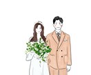 お写真を元にシンプルでおしゃれなイラスト書きます ウェディングやSNSのアイコン、名刺、プレゼントにも！ イメージ1
