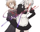 cp／コンボのイラストを描きます 2人(半身です。推しのCP/コンビのイラストを描きます) イメージ3