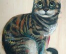 ペットの愛らしい姿をクレヨンで描きます クレヨンで描く、温もりある大切なペットの一枚（原画郵送） イメージ1