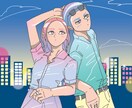 ポップ、レトロ、スポーティなイラストをお描きします 80〜90年代風ポップイラスト! イメージ4