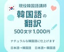 現役韓国語講師が“伝わる韓国語”に自然翻訳します あなたの思いをナチュラルな韓国語にします！翻訳者は女性 イメージ1
